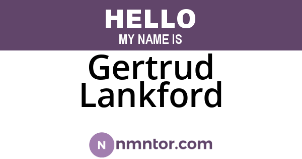 Gertrud Lankford