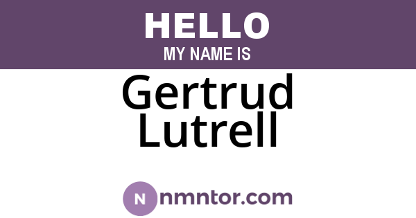 Gertrud Lutrell