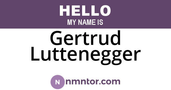 Gertrud Luttenegger