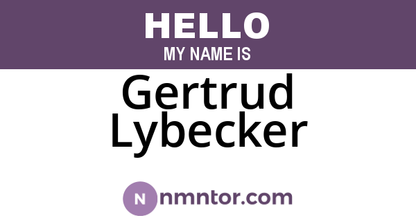 Gertrud Lybecker