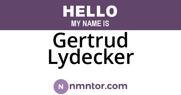 Gertrud Lydecker