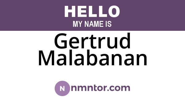 Gertrud Malabanan