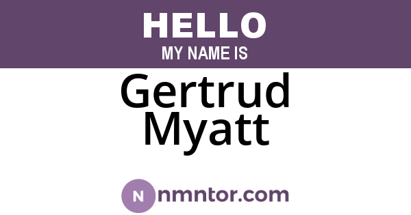 Gertrud Myatt