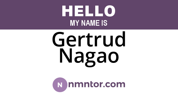 Gertrud Nagao