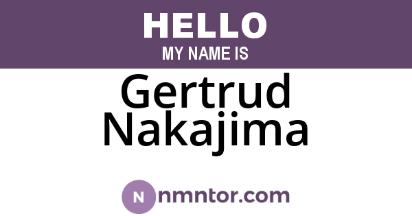 Gertrud Nakajima