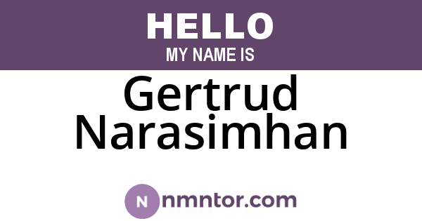 Gertrud Narasimhan