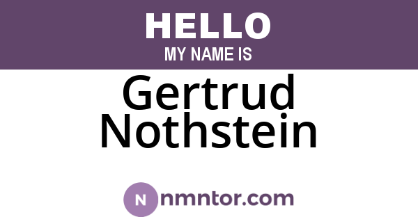 Gertrud Nothstein