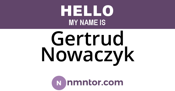 Gertrud Nowaczyk