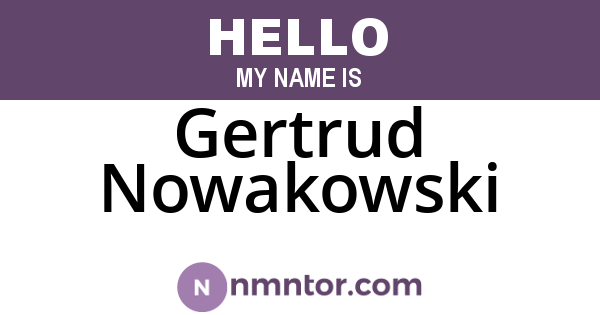 Gertrud Nowakowski
