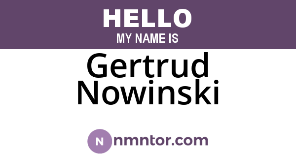 Gertrud Nowinski