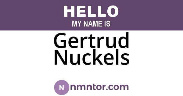 Gertrud Nuckels