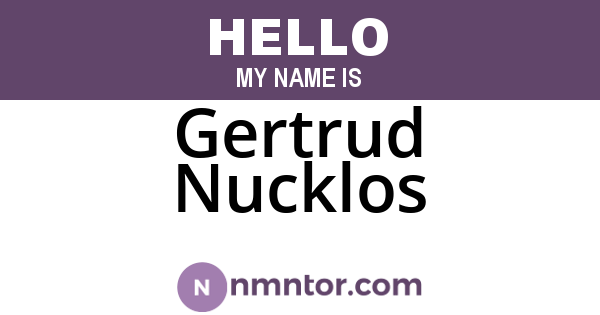 Gertrud Nucklos