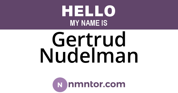 Gertrud Nudelman