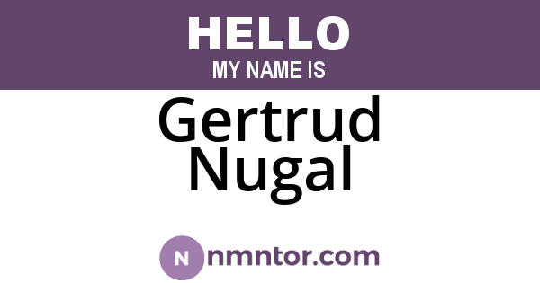 Gertrud Nugal