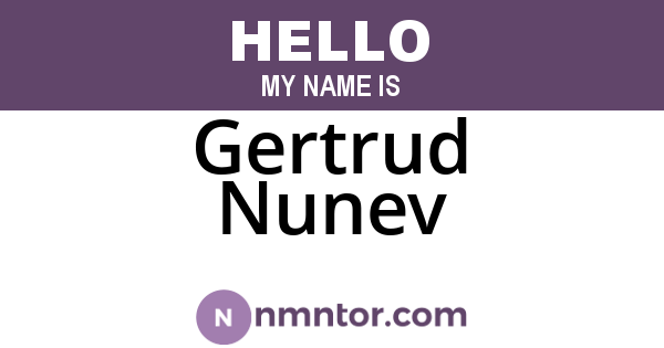 Gertrud Nunev