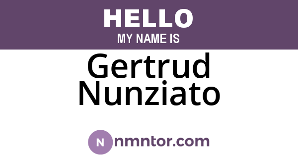 Gertrud Nunziato
