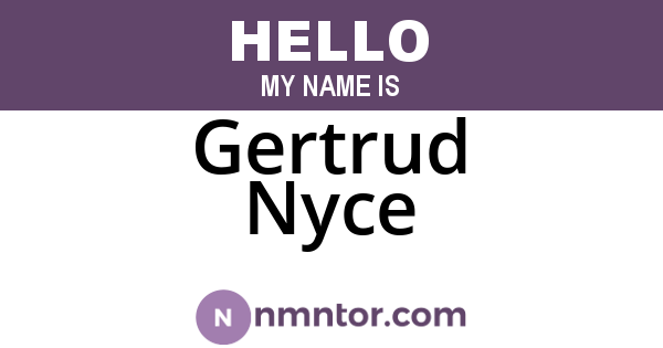Gertrud Nyce