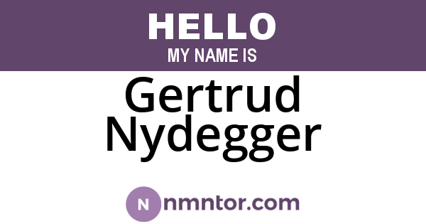 Gertrud Nydegger