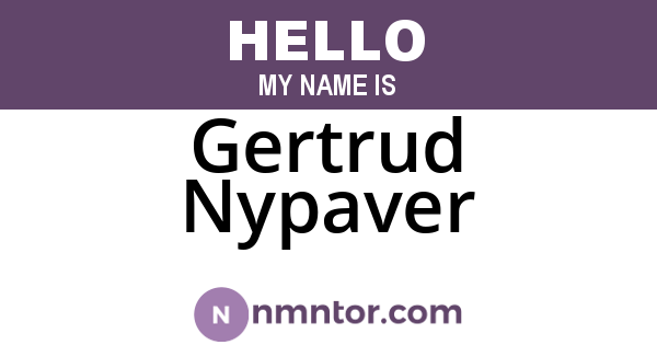 Gertrud Nypaver