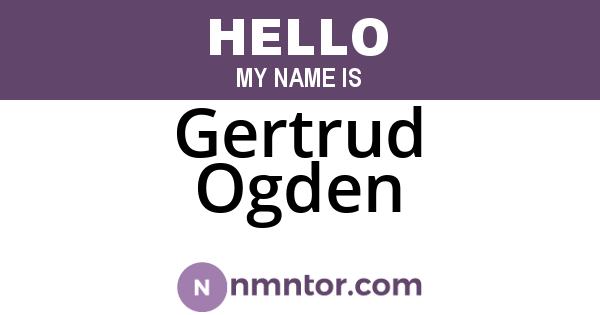 Gertrud Ogden