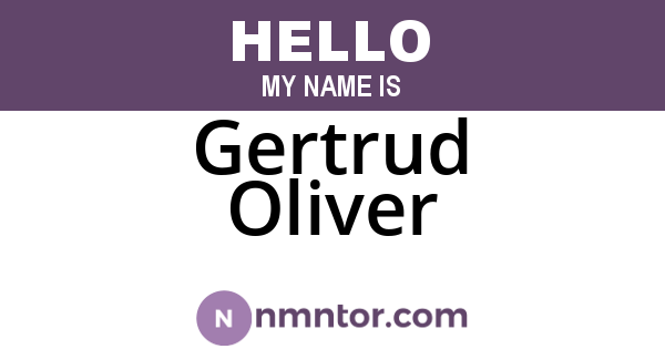 Gertrud Oliver