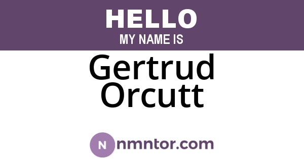 Gertrud Orcutt