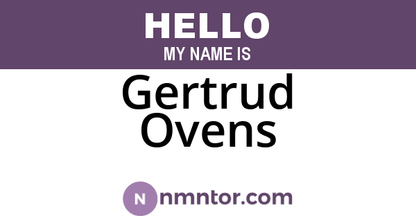 Gertrud Ovens