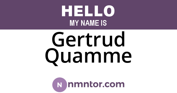 Gertrud Quamme