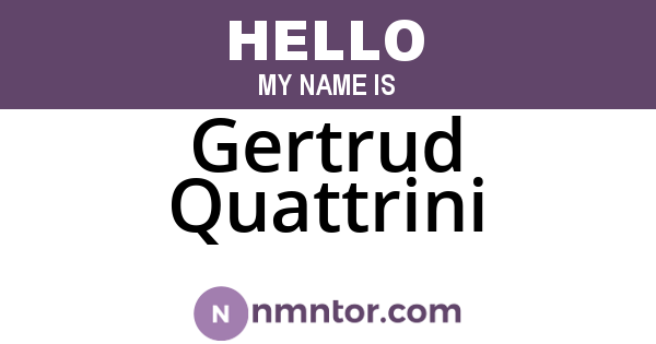 Gertrud Quattrini