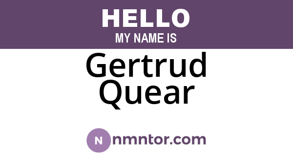 Gertrud Quear