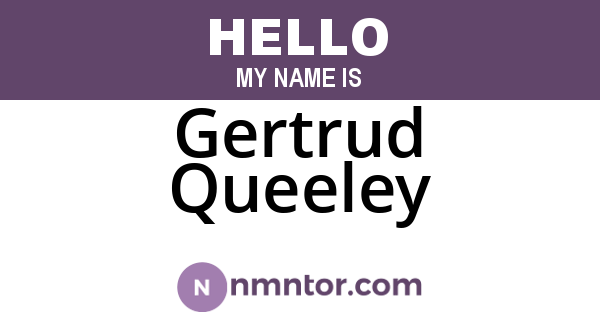 Gertrud Queeley