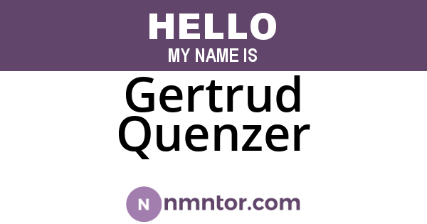 Gertrud Quenzer