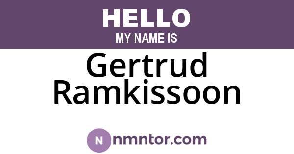 Gertrud Ramkissoon