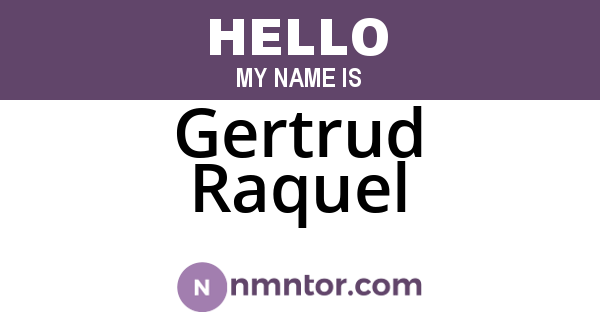 Gertrud Raquel