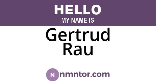 Gertrud Rau