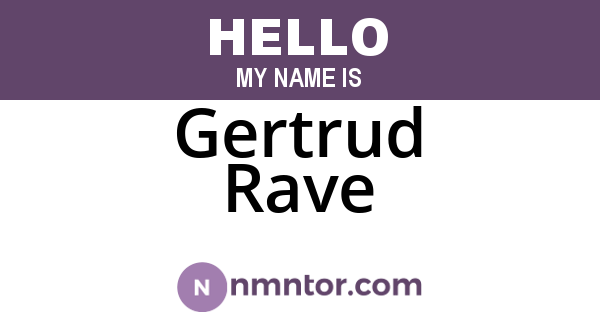 Gertrud Rave