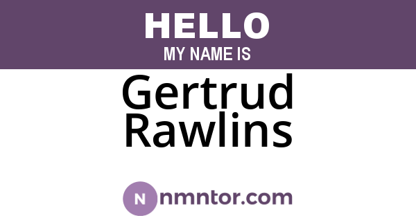 Gertrud Rawlins
