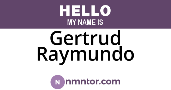 Gertrud Raymundo
