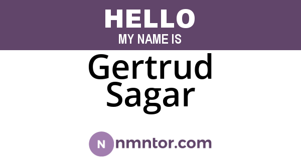 Gertrud Sagar