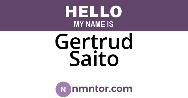 Gertrud Saito