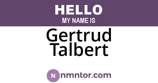 Gertrud Talbert