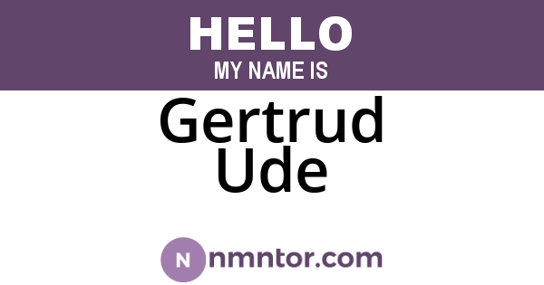 Gertrud Ude