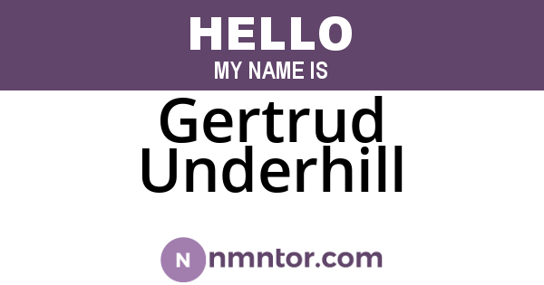 Gertrud Underhill