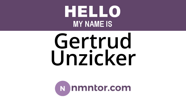 Gertrud Unzicker