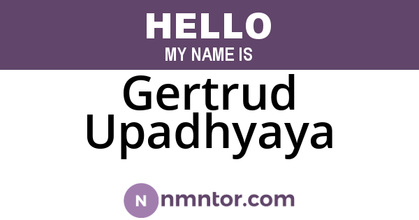 Gertrud Upadhyaya