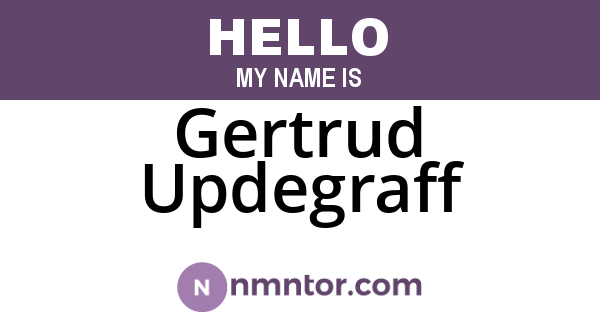 Gertrud Updegraff