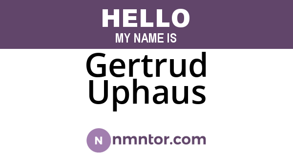 Gertrud Uphaus