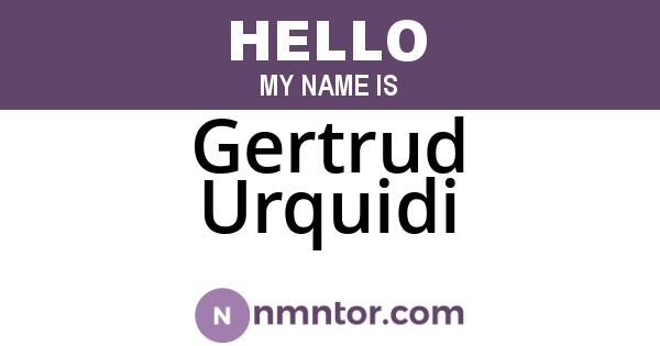 Gertrud Urquidi