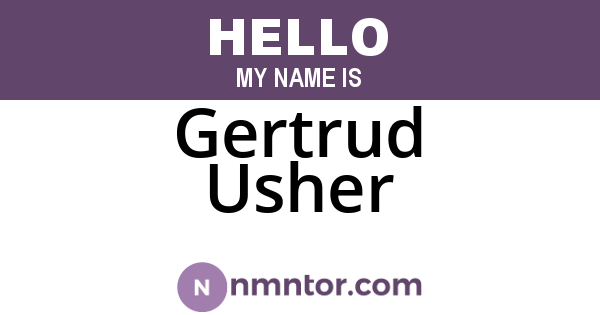 Gertrud Usher