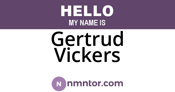 Gertrud Vickers